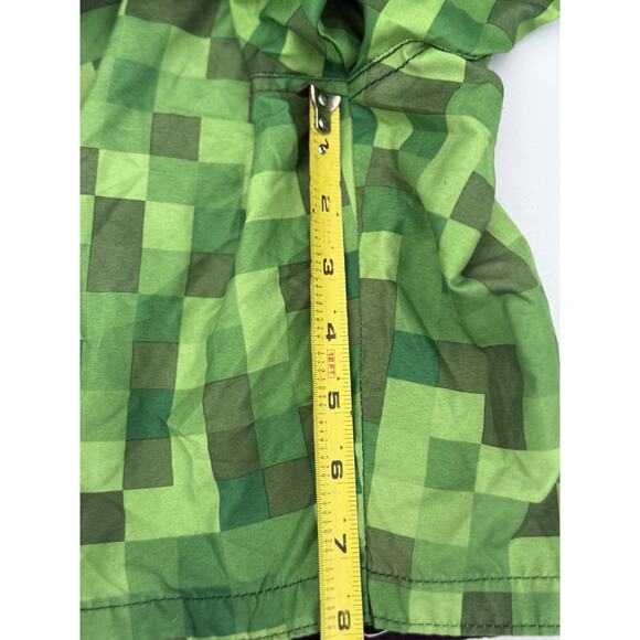 Boy's Minecraft Size Medium Green Creeper Swim Trunks Board Shorts - Picture 5 of 5